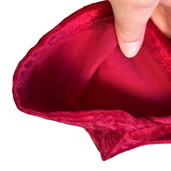Carole Katz Vintage Red Velvet Burnout 2-Piece Stretch Lounge Top Pants Set L - Picture 11 of 11